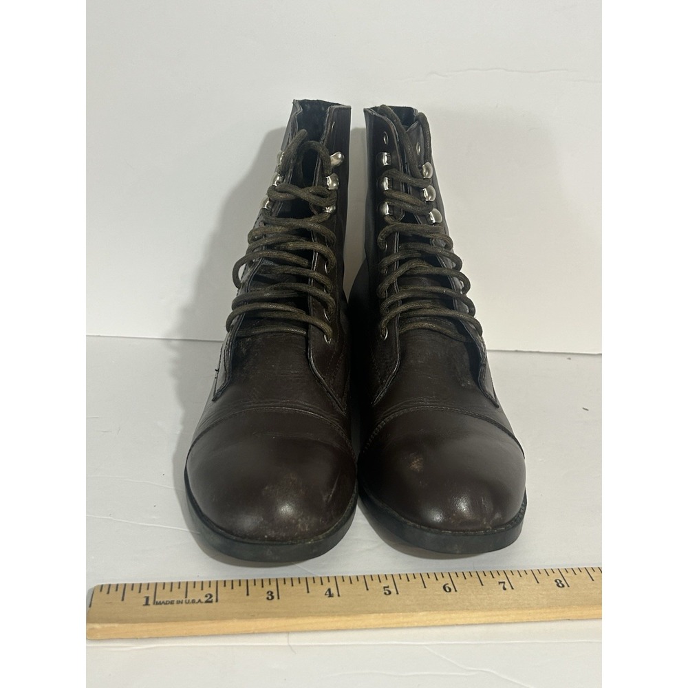 Dublin Esteem Leather Brown Boots Sz 7 Prairie Y2K Equestrian Western Victorian - Picture 7 of 11